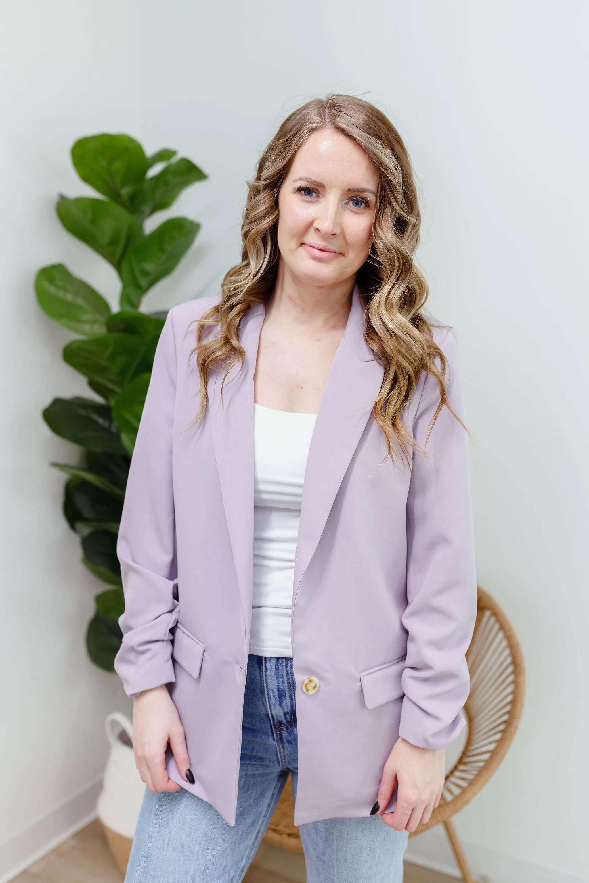 { DEX } Lavender Blazer*