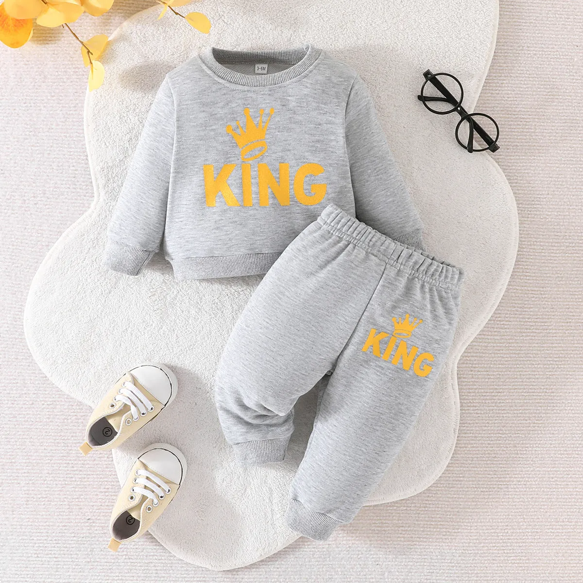 2 Pieces Set Baby Boys Letters Tops And Pants Wholesale 240111147