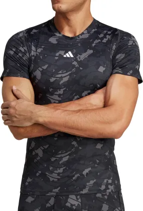 adidas Tech Fit Short Sleeve Mens Training Top - Black