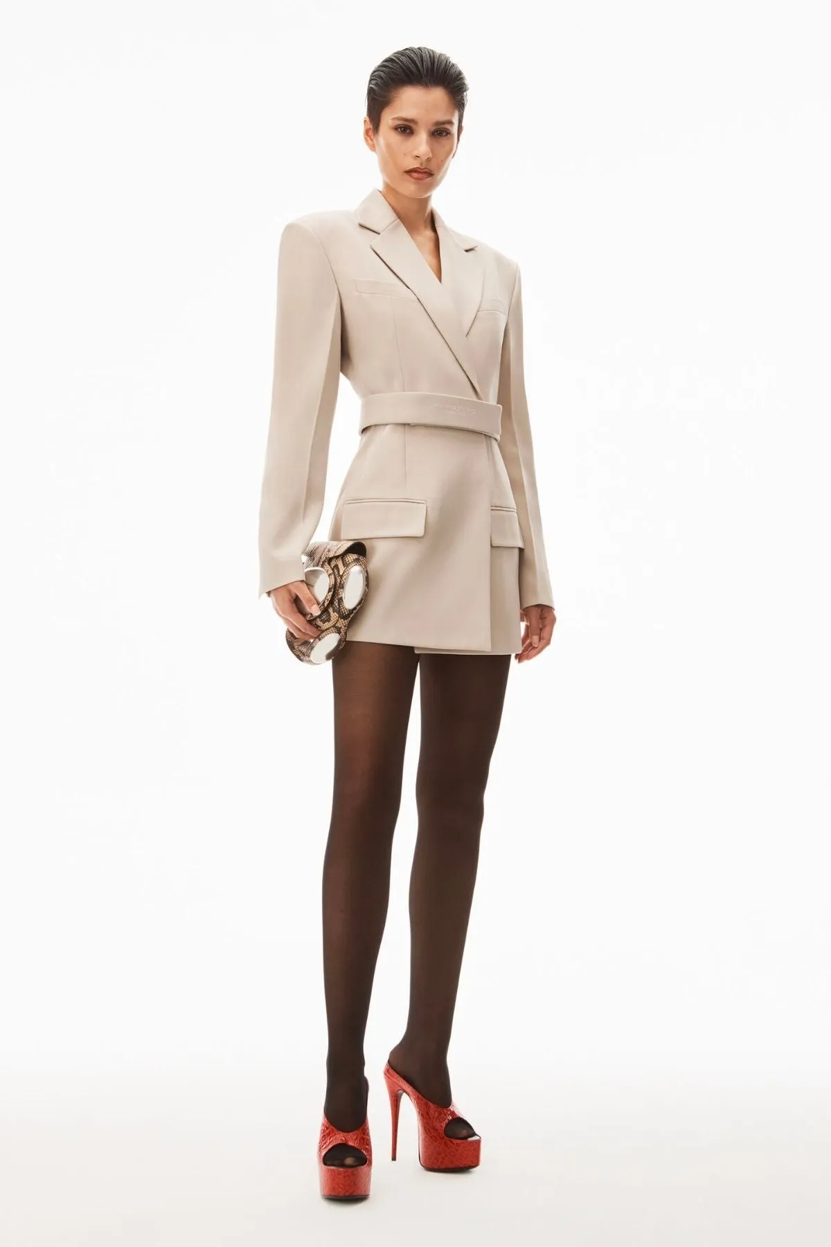 Alexander Wang Belted Blazer Dress - Feather