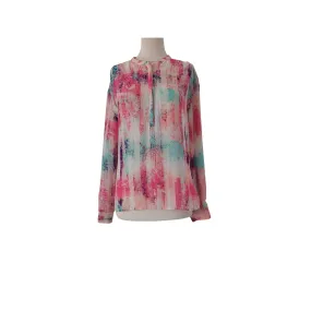 Ana Pink Multi-Coloured Sheer Blouse | Gently Used |