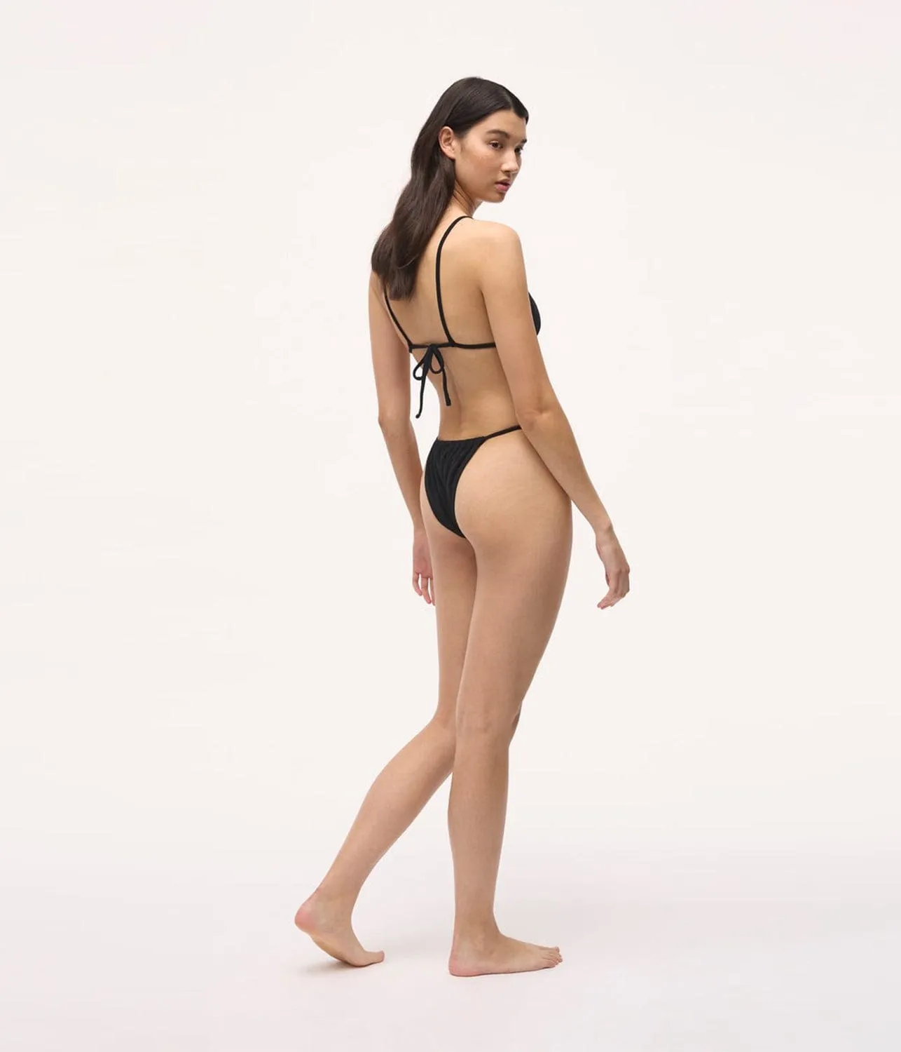 AVA STRING BIKINI BOTTOM- BLACK