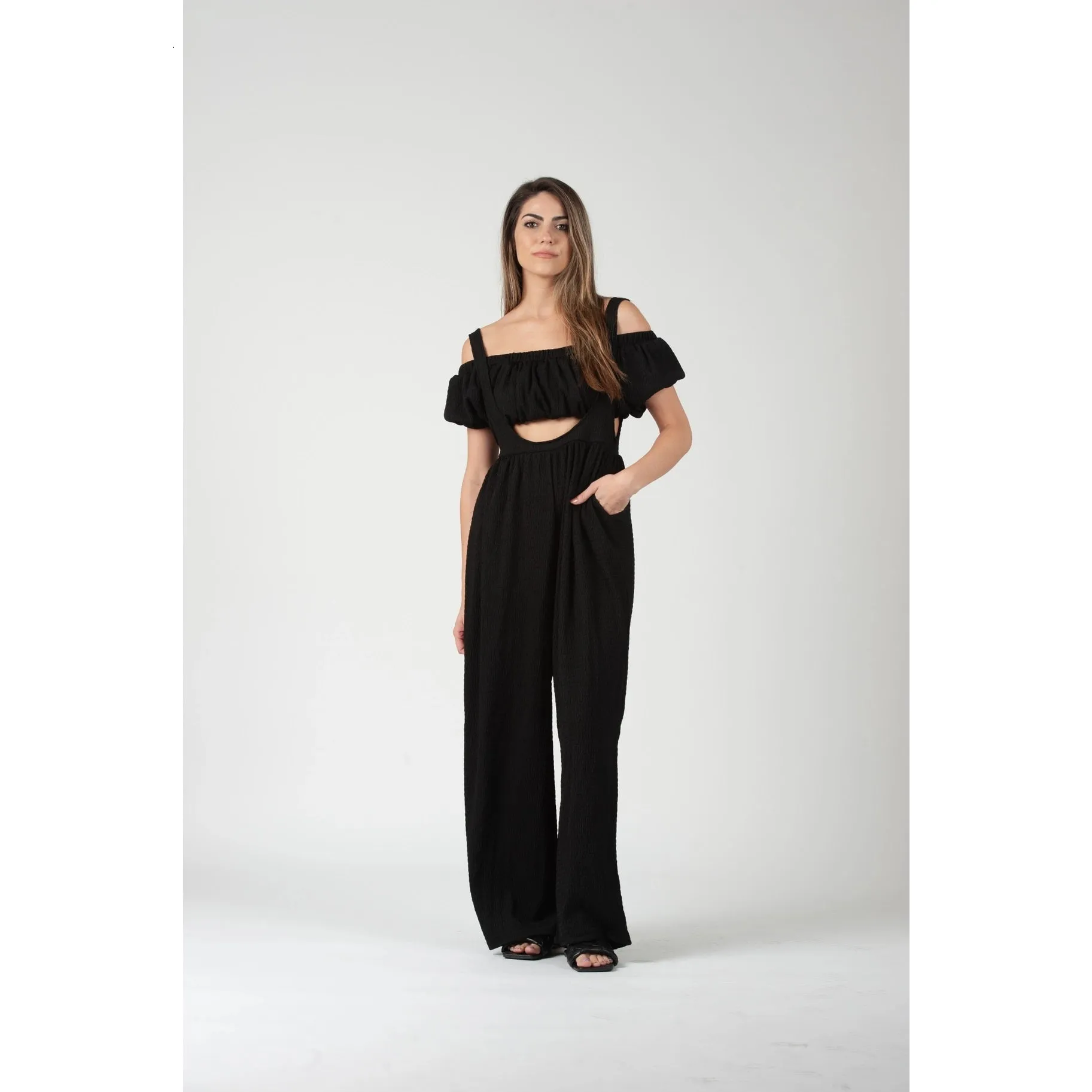 Black Two Piece Jumpsuit