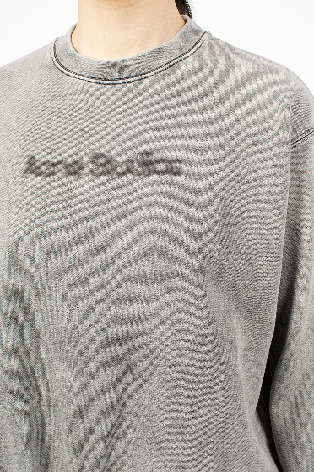 Blurred Logo Sweatshirt Faded Grey