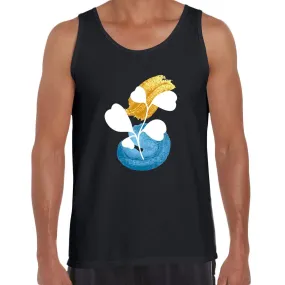 Botanical Blue Flower Plant Abstract Tee Novelty Birthday Summer Unisex Tank Top