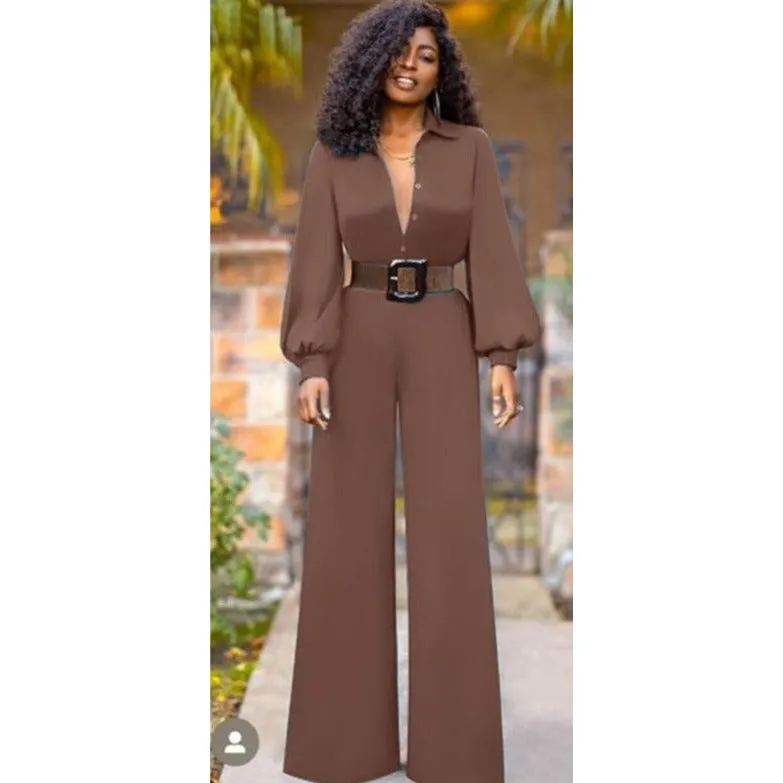 Button Detailed Overall Jumpsuit