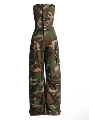 Camouflage Cargo Jumpsuit