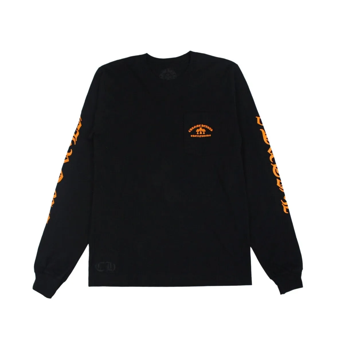 CHROME HEARTS ORANGE CEMETERY CROSS LONG SLEEVE BLACK