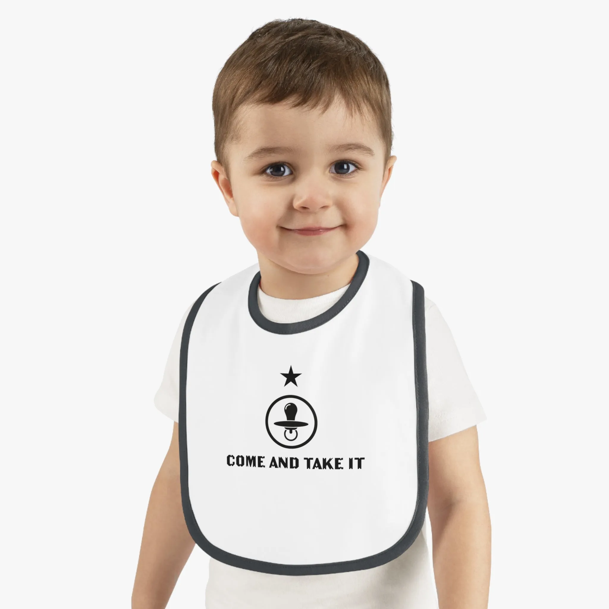 'Come and Take It Pacifier' Bib