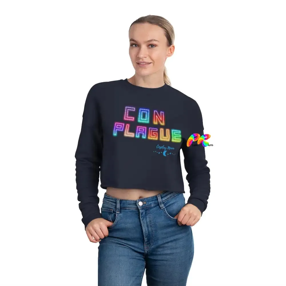 Con Plague Cropped Sweatshirt