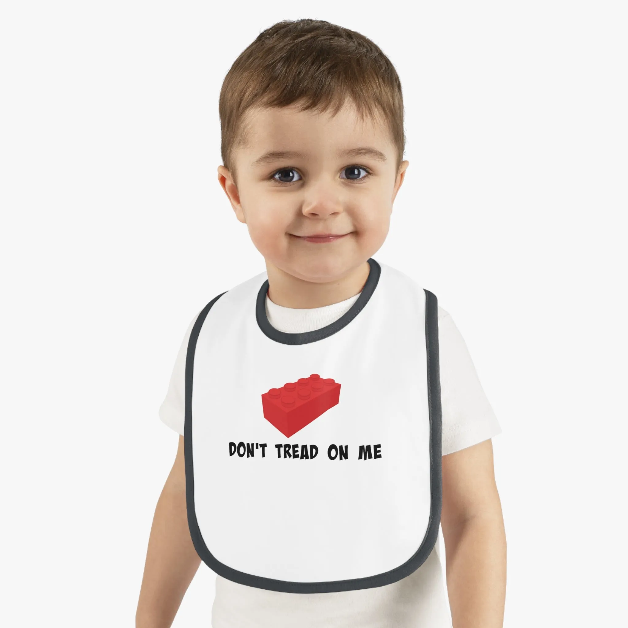 Don't Tread On Me LEGO Baby Contrast Trim Jersey Bib