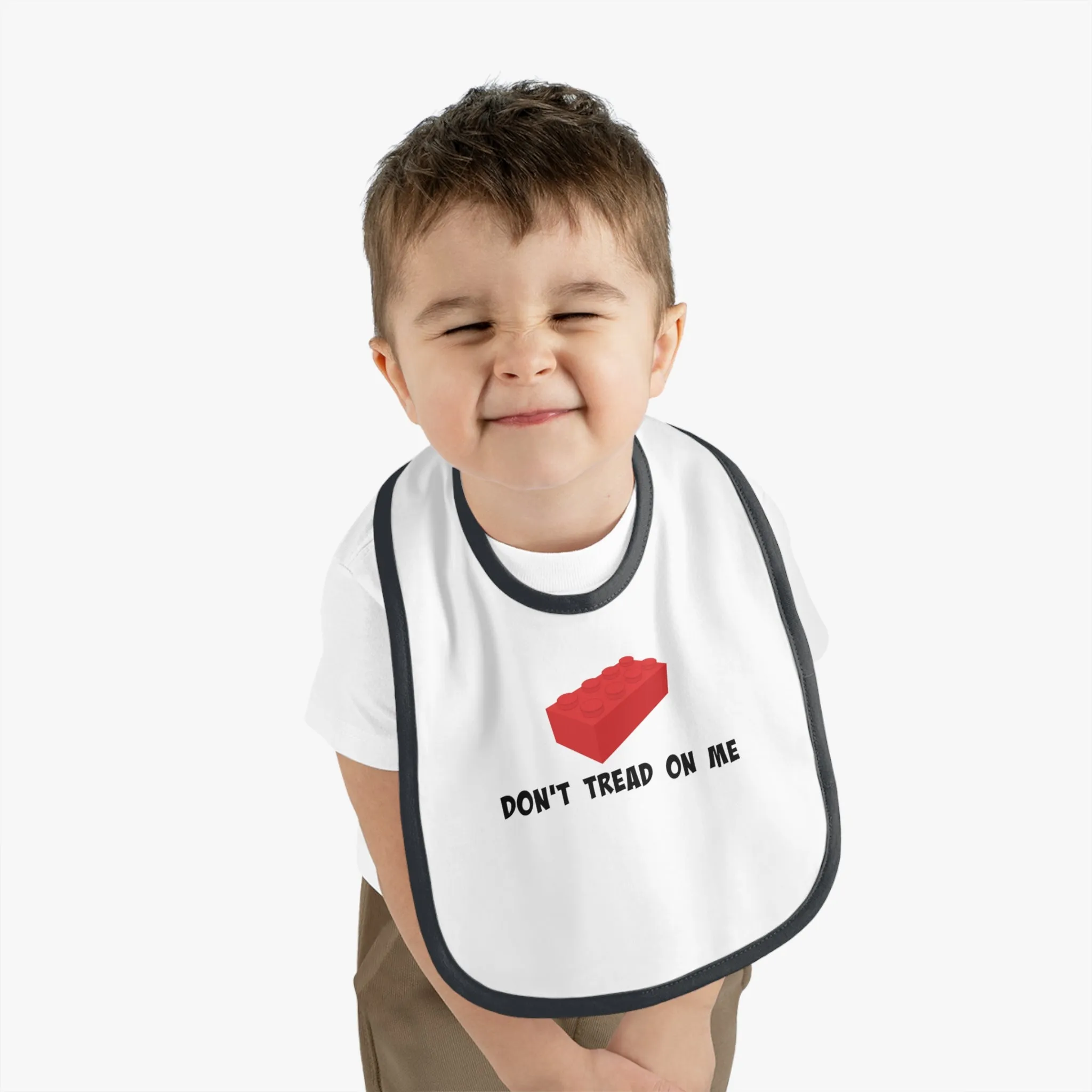 Don't Tread On Me LEGO Baby Contrast Trim Jersey Bib