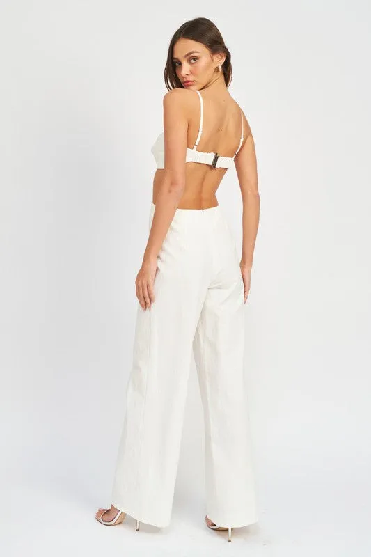 DOUBLE O RING CUT OUT JUMPSUIT