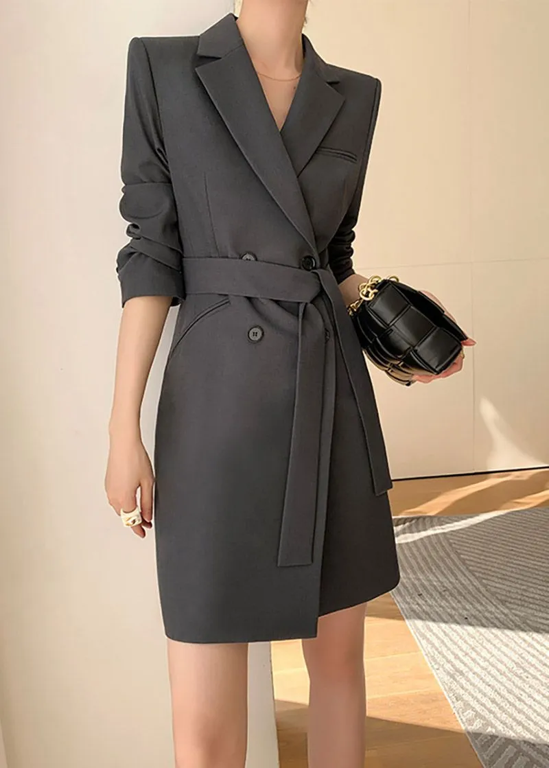 Edie Belted Double Breasted Blazer Dress