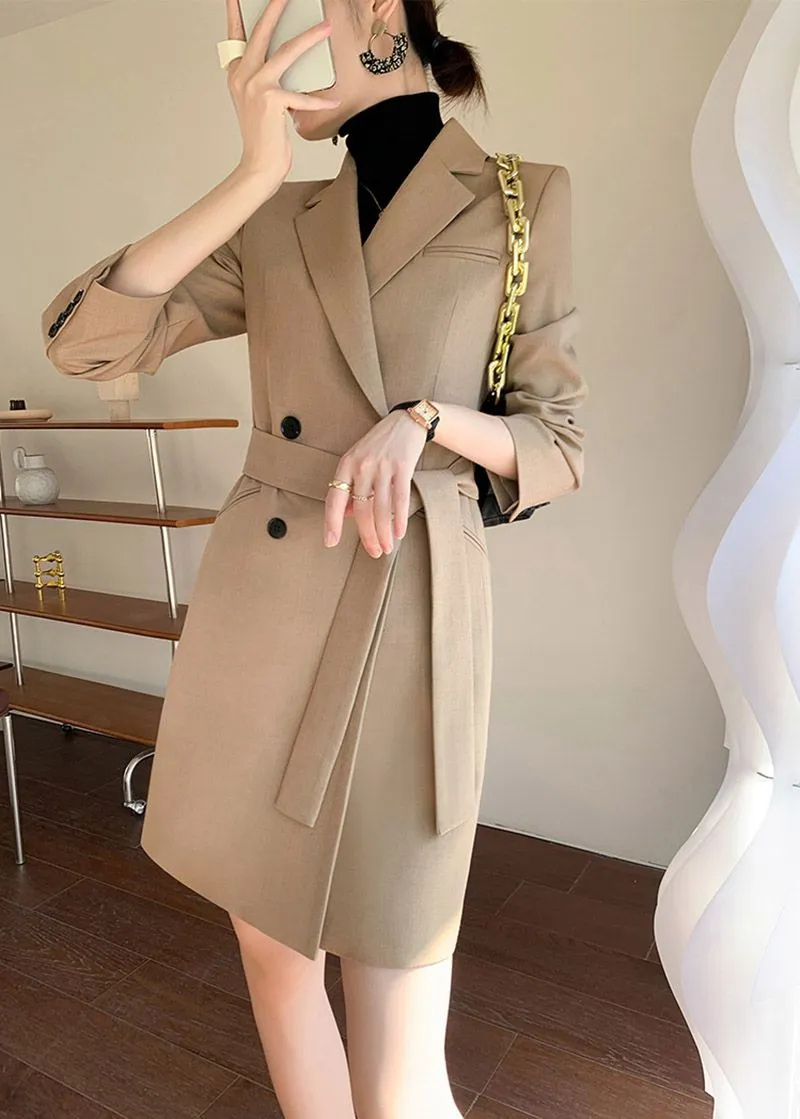 Edie Belted Double Breasted Blazer Dress