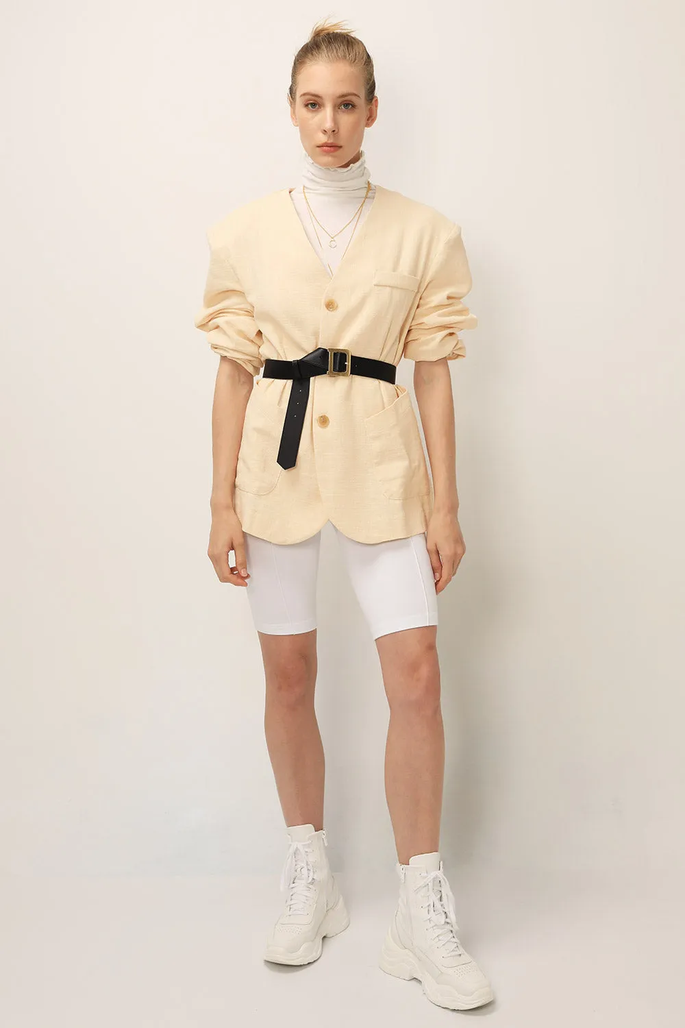 Emma Oversized Collarless Blazer