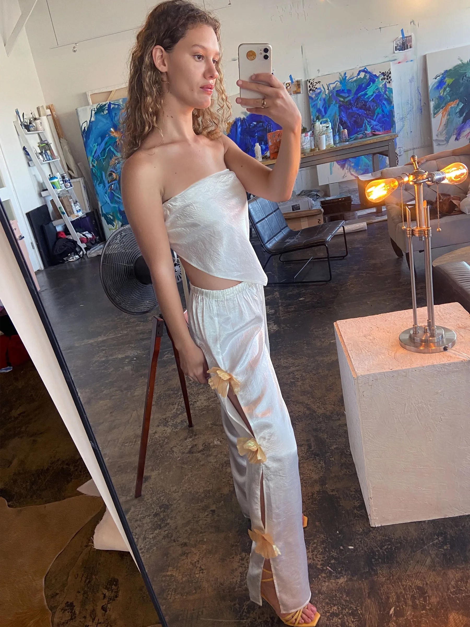 Fleur Tube Top in White