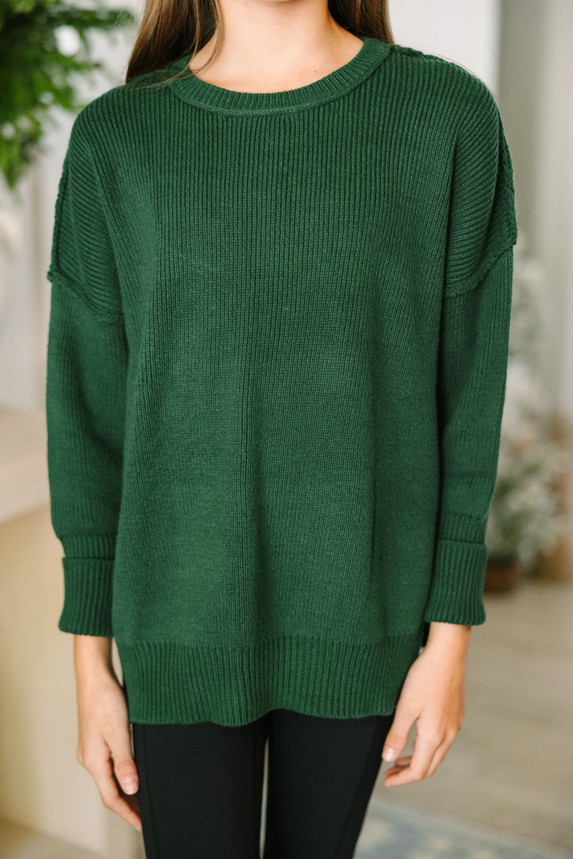 Girls: Give You Joy Emerald Green Dolman Sweater