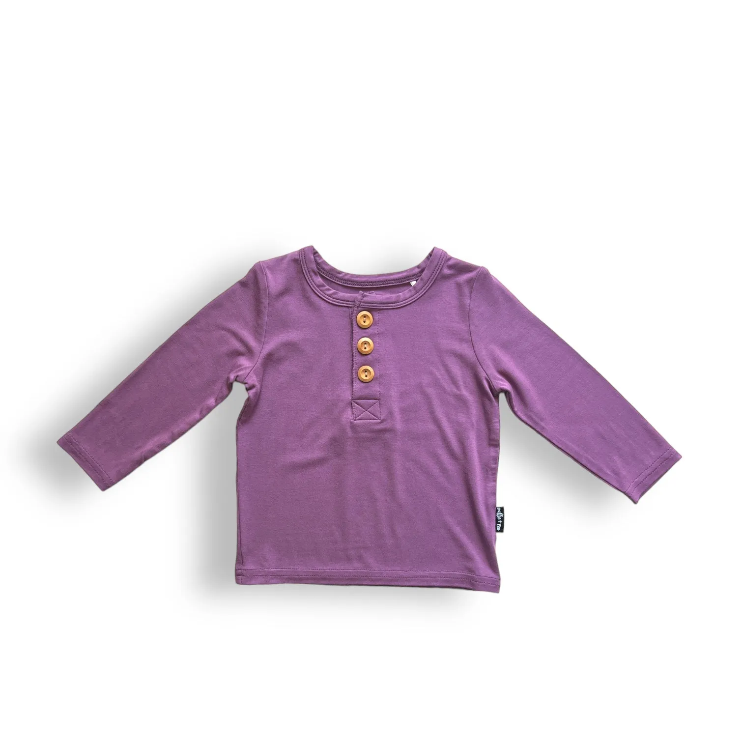 HENLEY LONG SLEEVE- Plum