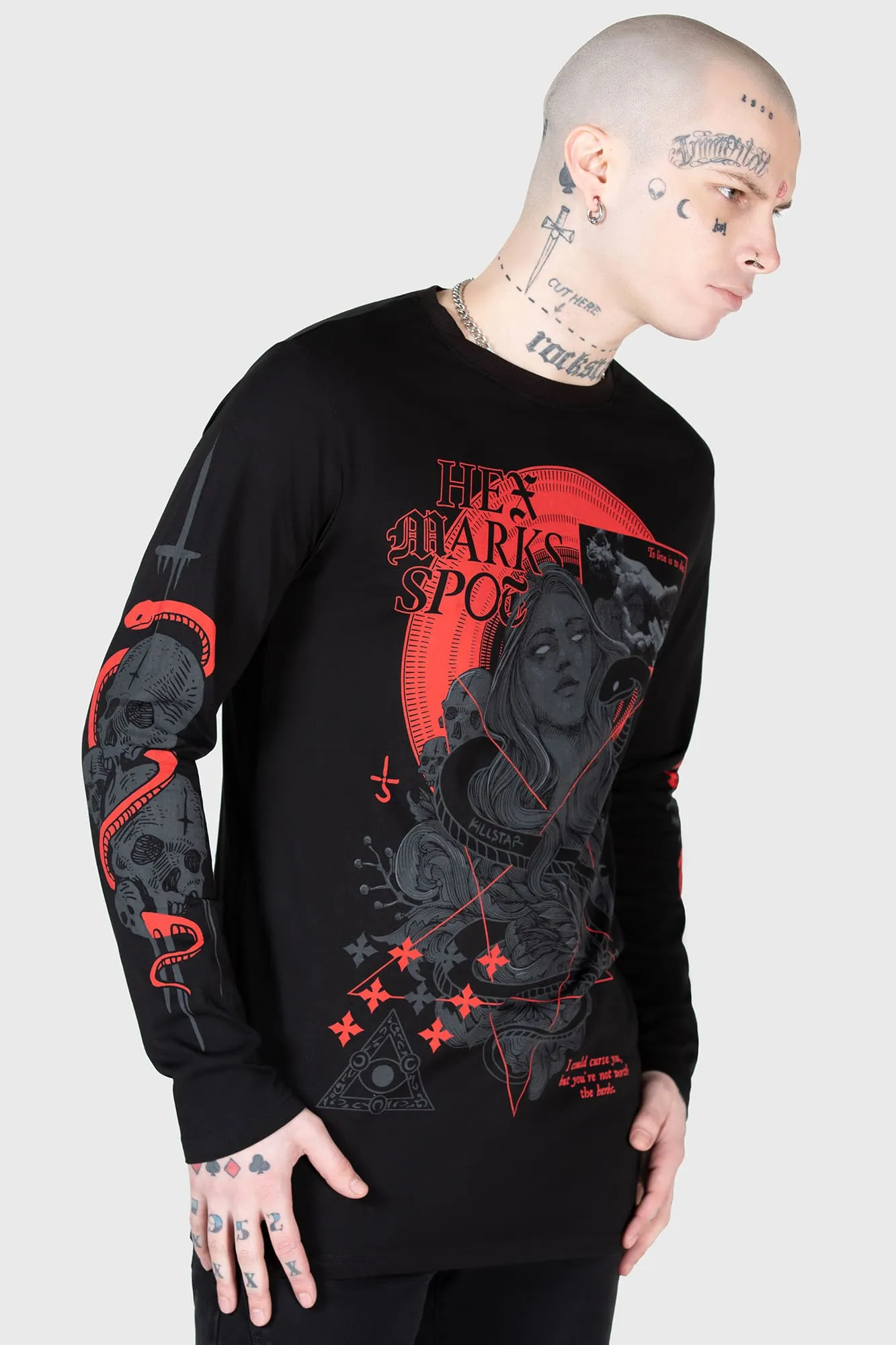 Hex Marks Long Sleeve Top