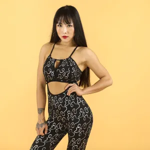 La Fitwear Jumpsuit Crop Me Metallic Black