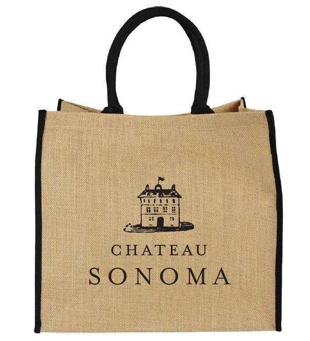 Large Jute Shopper Tote Printed Customized with your Brand or Logo