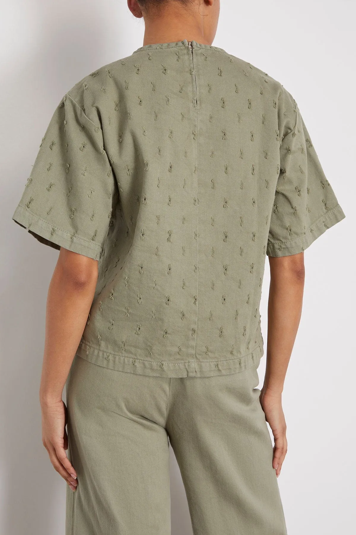 Laser Pisano Top in Sage