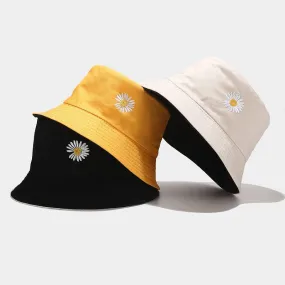 Little Daisies Double-sided Wear Spring Lady Fisherman Hat