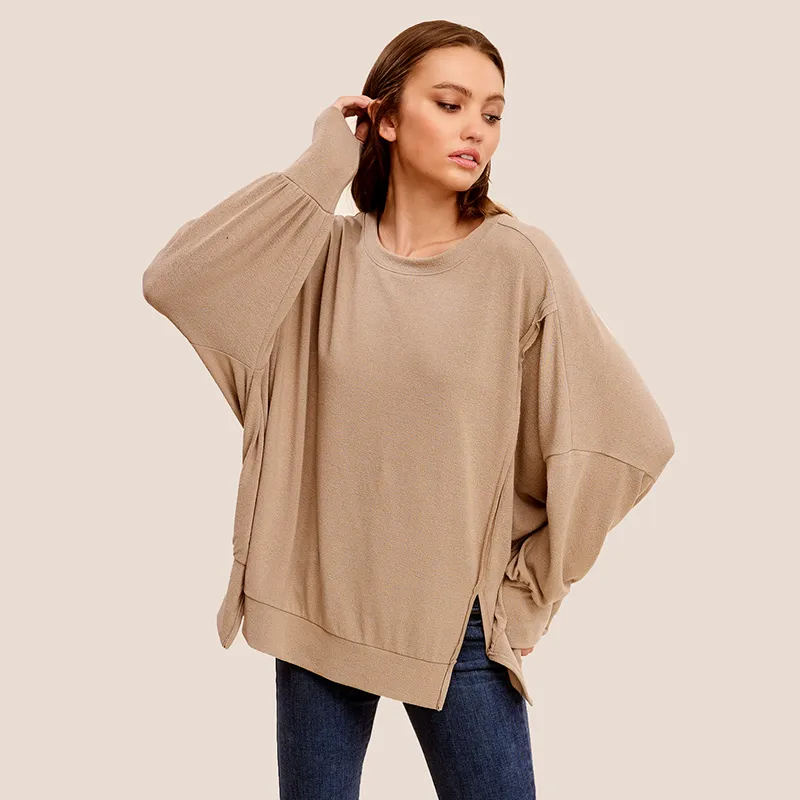 Long Sleeve Crepe Weekender Top