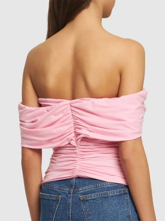 Magda Butrym   Draped off shoulder cutout top 