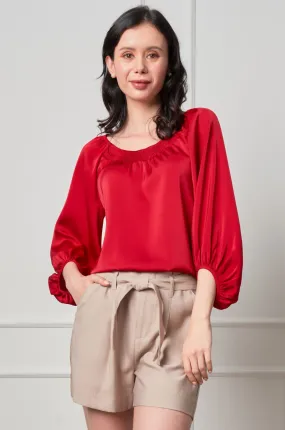 Maya Matte Satin Blouse