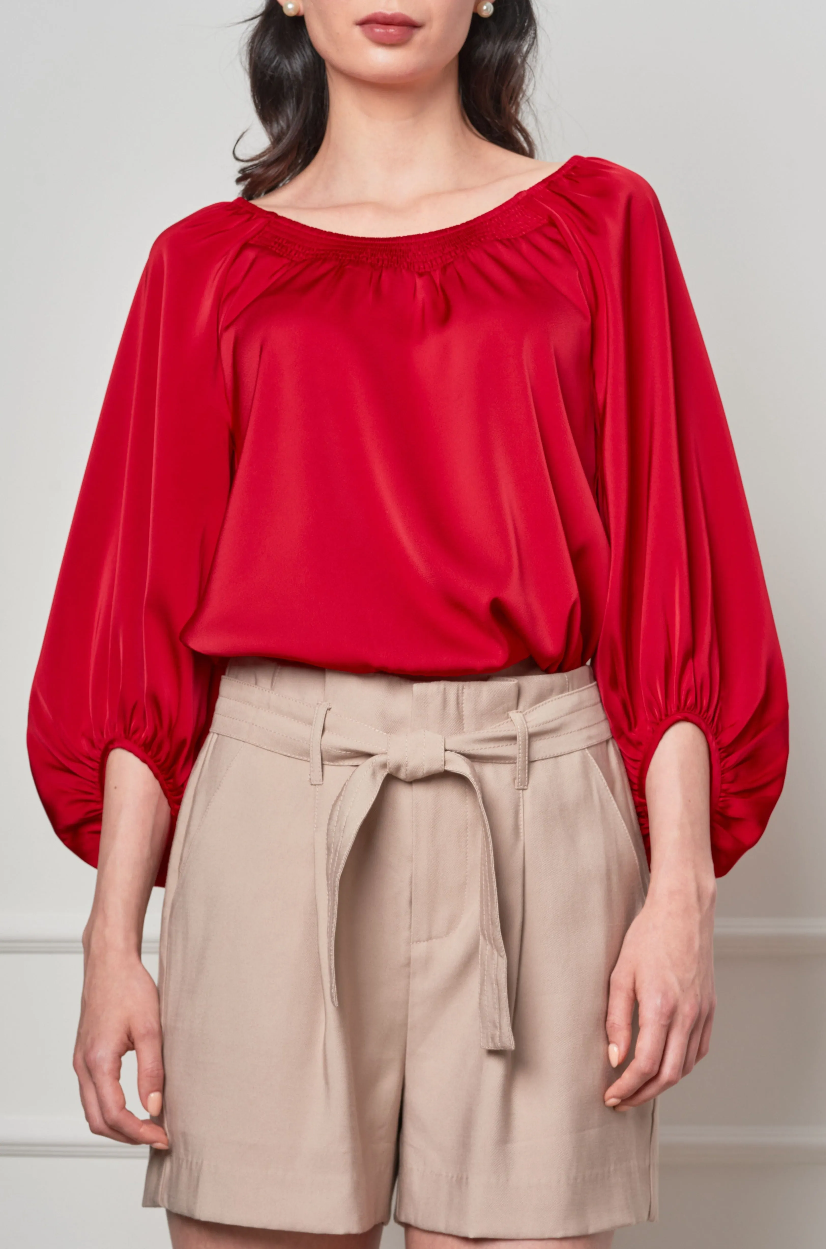 Maya Matte Satin Blouse