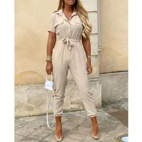 New Style Summer Jumpsuit - Beige