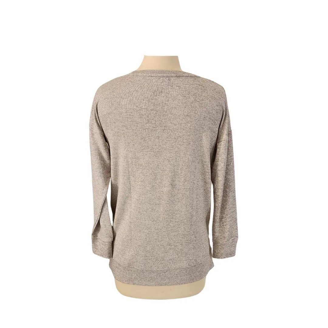 NEXT Light Grey Knit with Silver Buttons Top | Pre Loved |