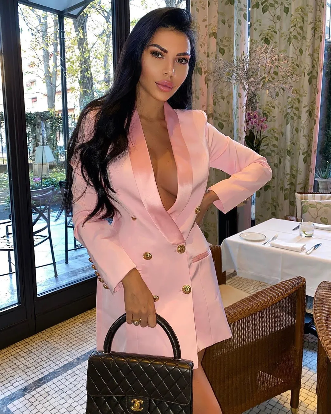 Noelle Pink Blazer Dress