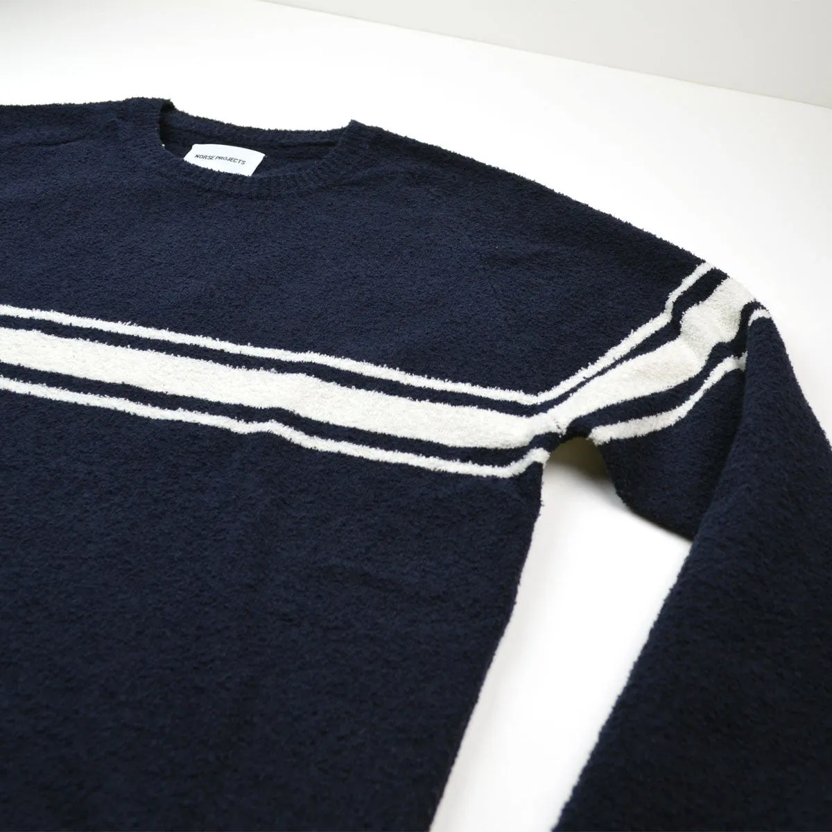 Norse Projects - Karl Slub Cotton Stripe Sweater - Dark Navy