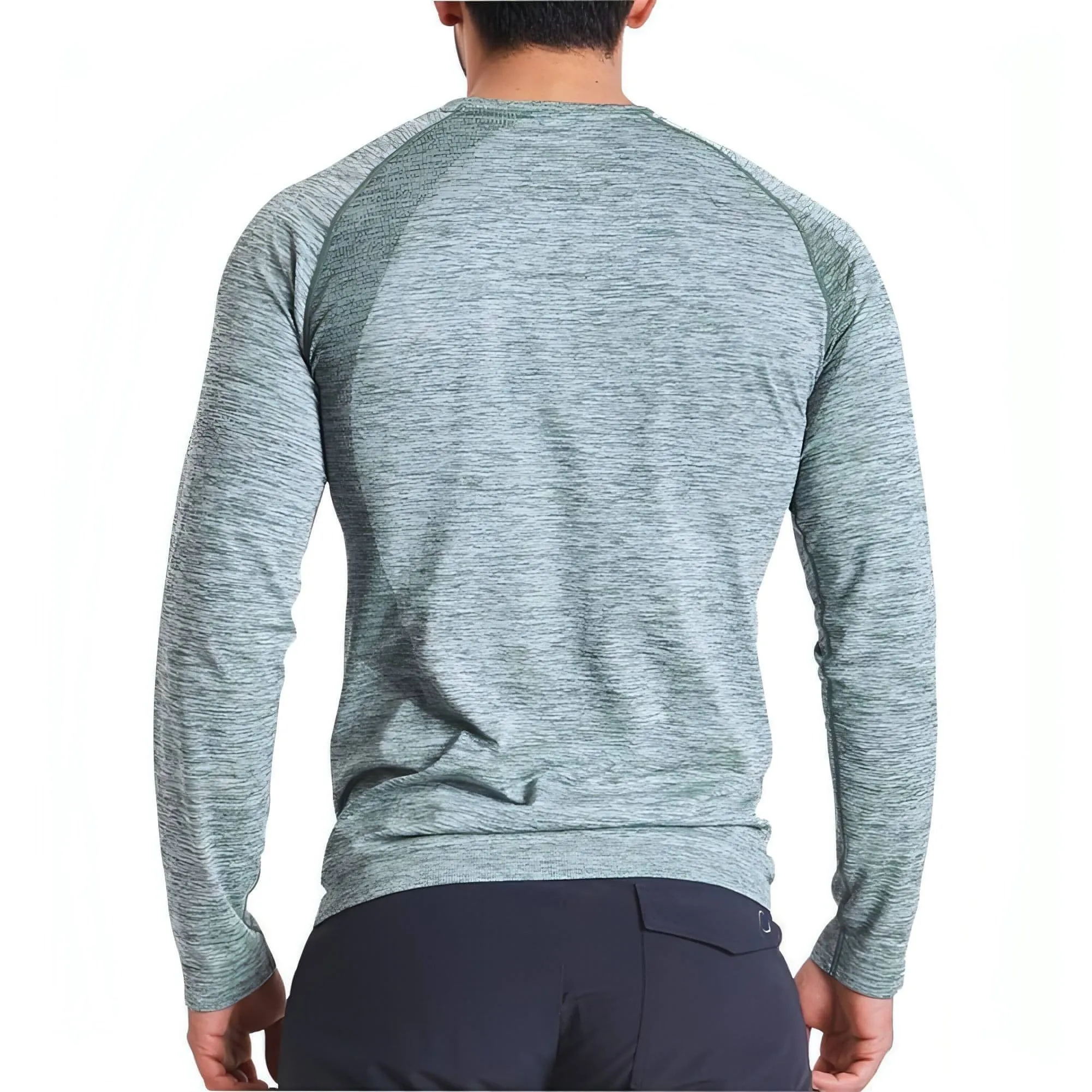 Ohmme Orion Long Sleeve Mens Yoga Top - Green