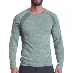 Ohmme Orion Long Sleeve Mens Yoga Top - Green