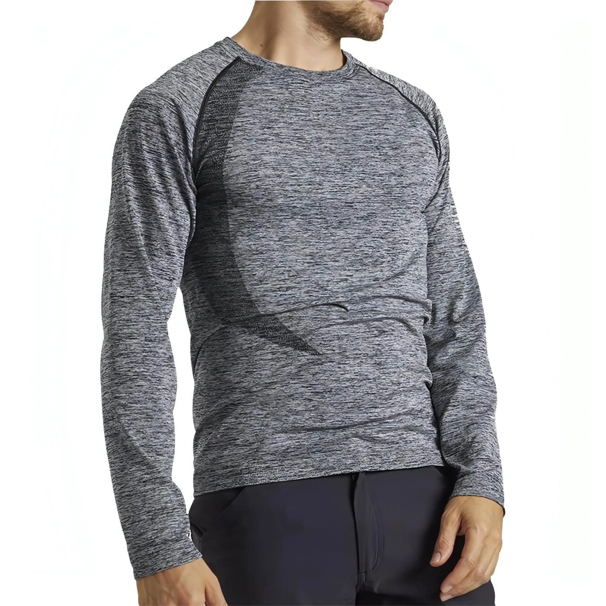 Ohmme Orion Long Sleeve Mens Yoga Top - Grey