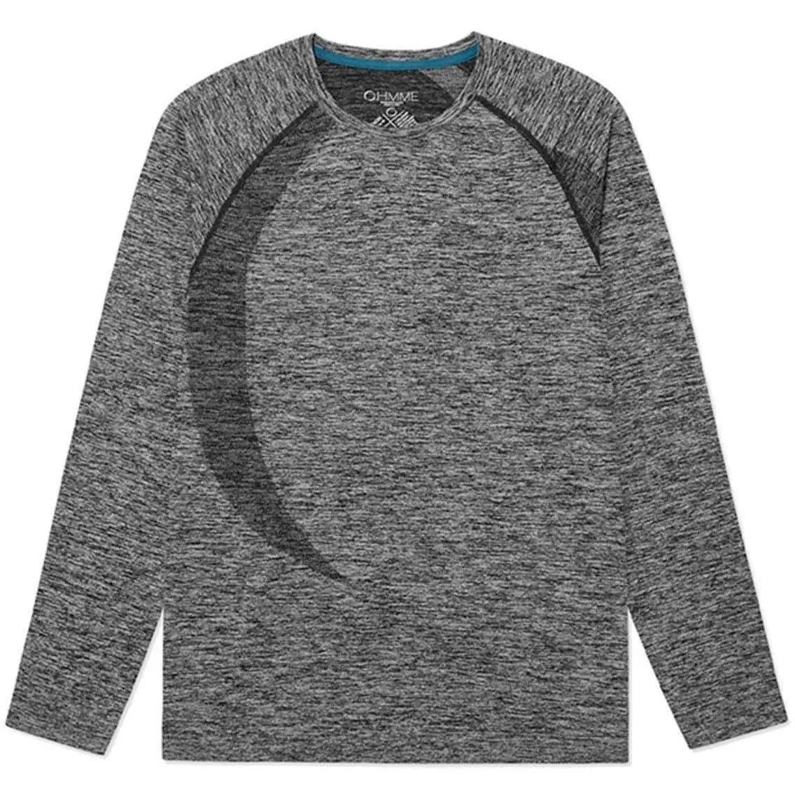 Ohmme Orion Long Sleeve Mens Yoga Top - Grey