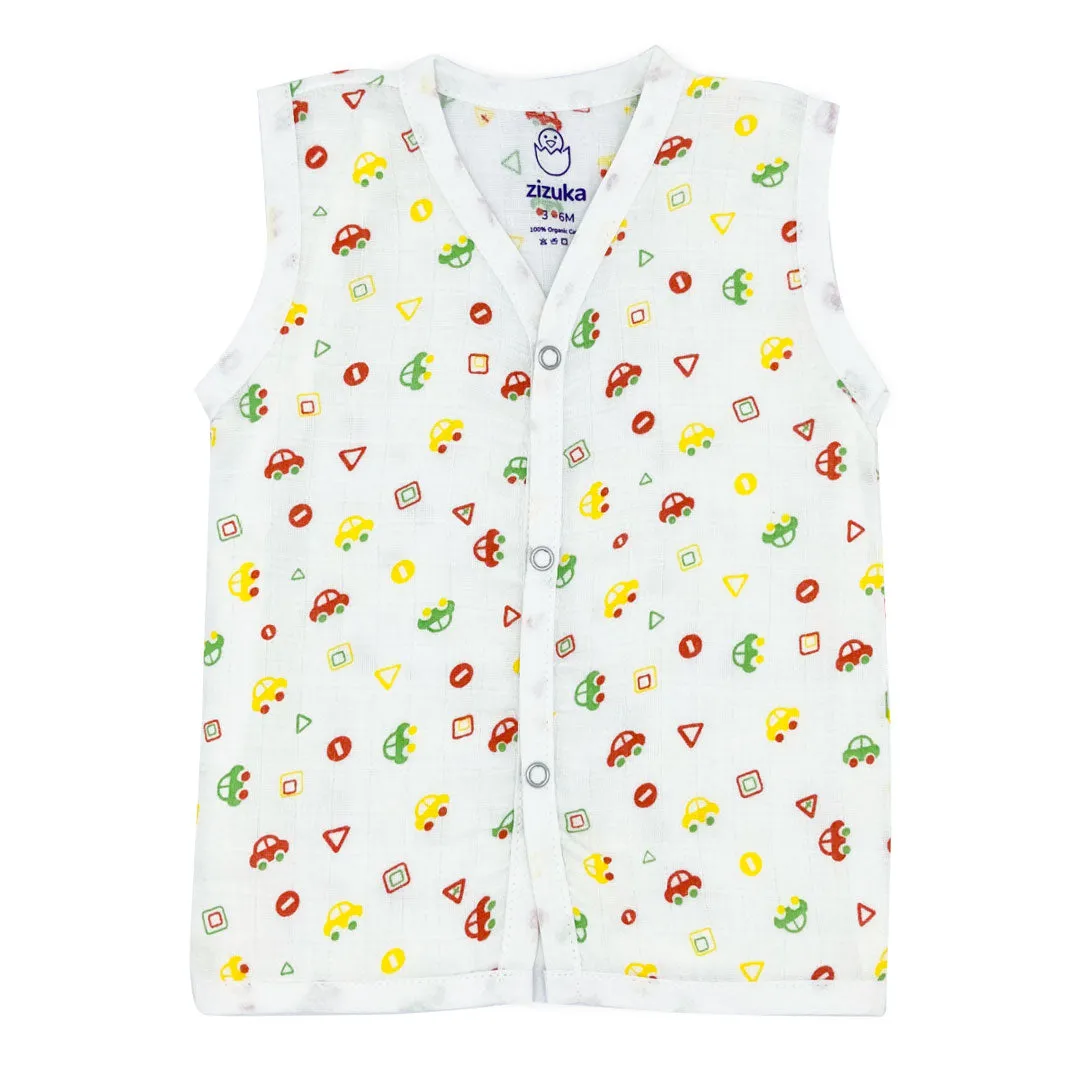 Organic Cotton Muslin Jabla - Traffic Signal