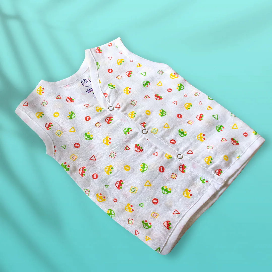 Organic Cotton Muslin Jabla - Traffic Signal