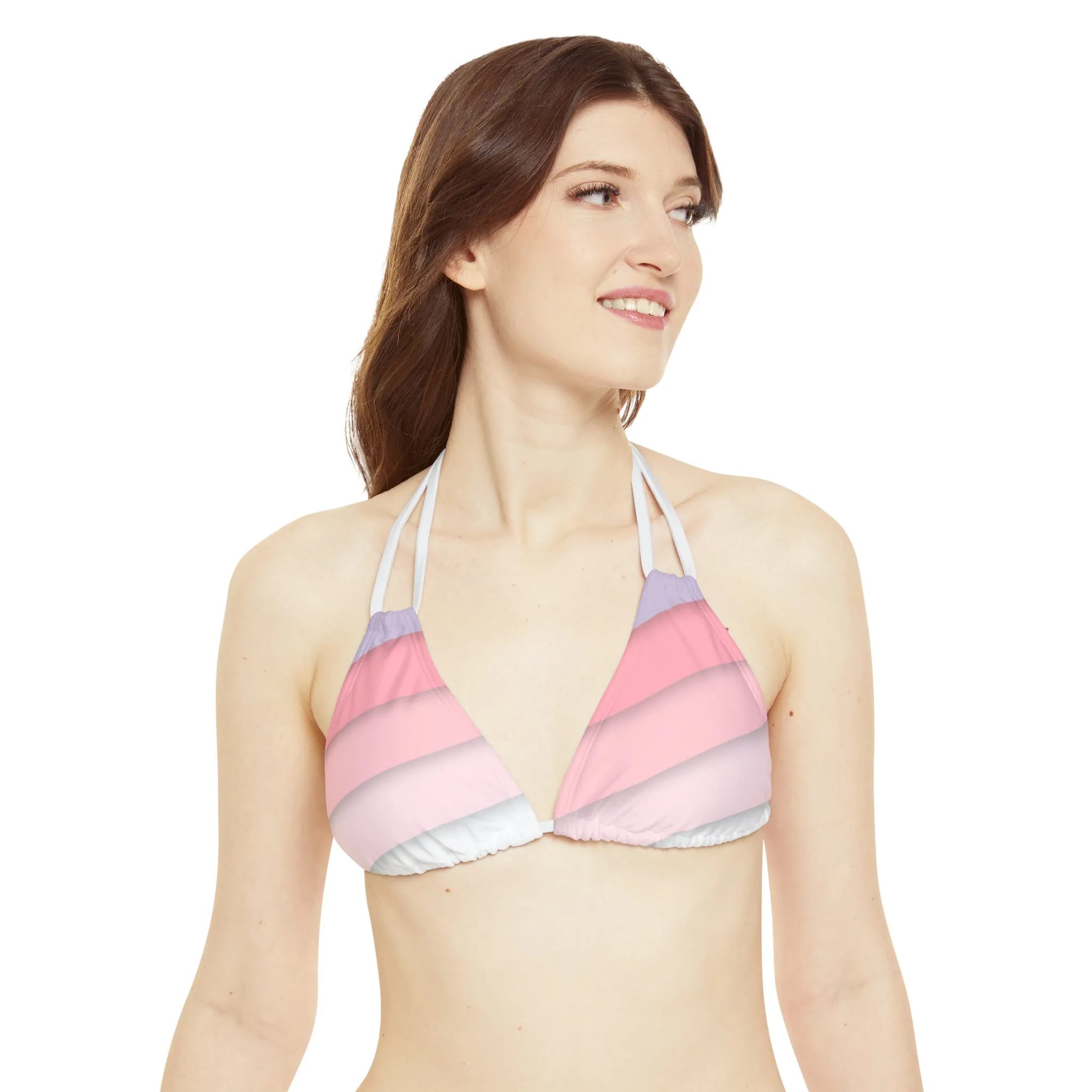 Pastel Waves Strappy Bikini Set