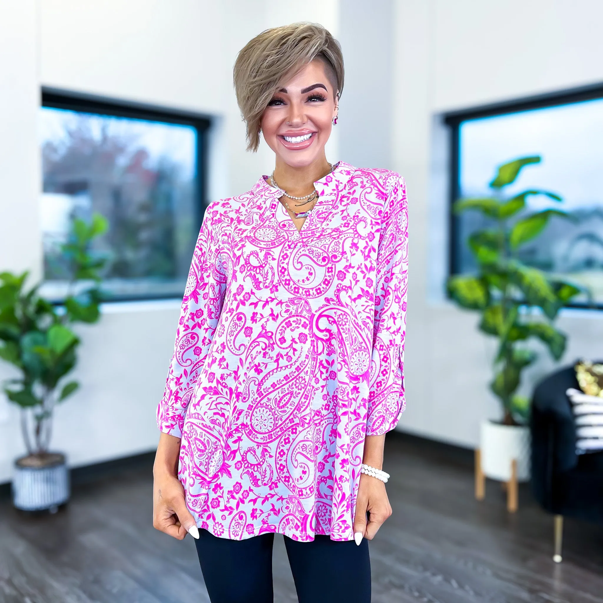 Pink Paisley Lizzy Top [NO RETURNS]