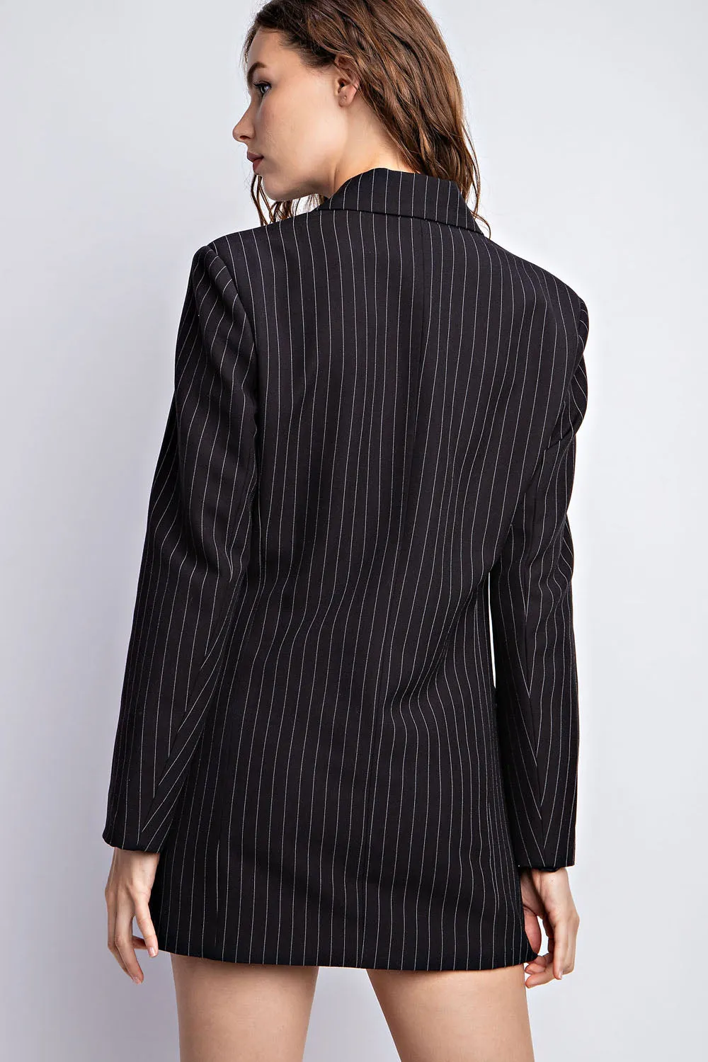 Pinstriped Blazer Dress