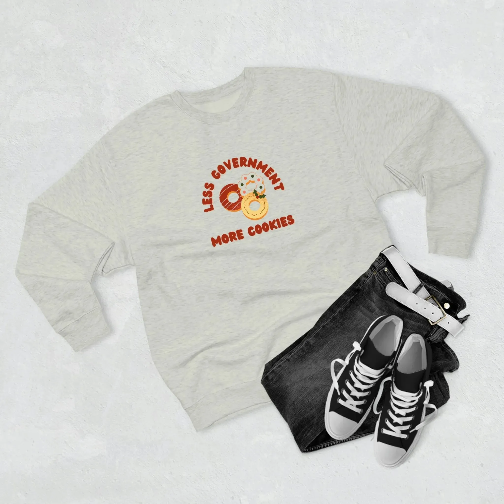 "Less Government, More Cookies" Premium Crewneck Sweatshirt