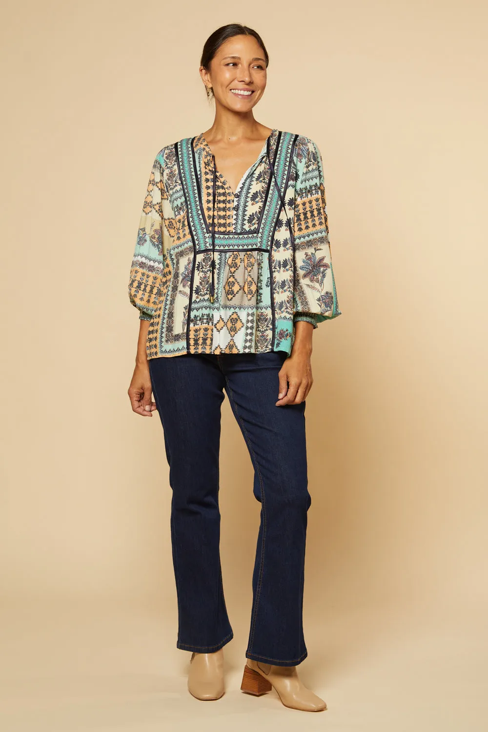 Radha Peasant Blouse in Torino