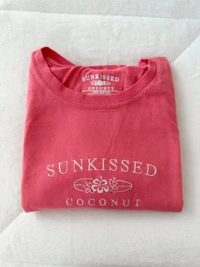 Rose Pink Embroider Sunkissedcoconut Tee