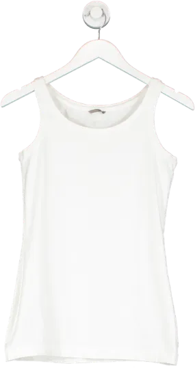 sandwich_ White Basic Cotton Tank Top One Size