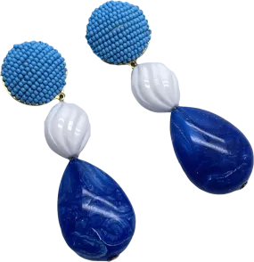 Shourouk Blue Beaded Drop Earrings